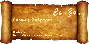 Csomay Zsigmond névjegykártya