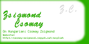 zsigmond csomay business card